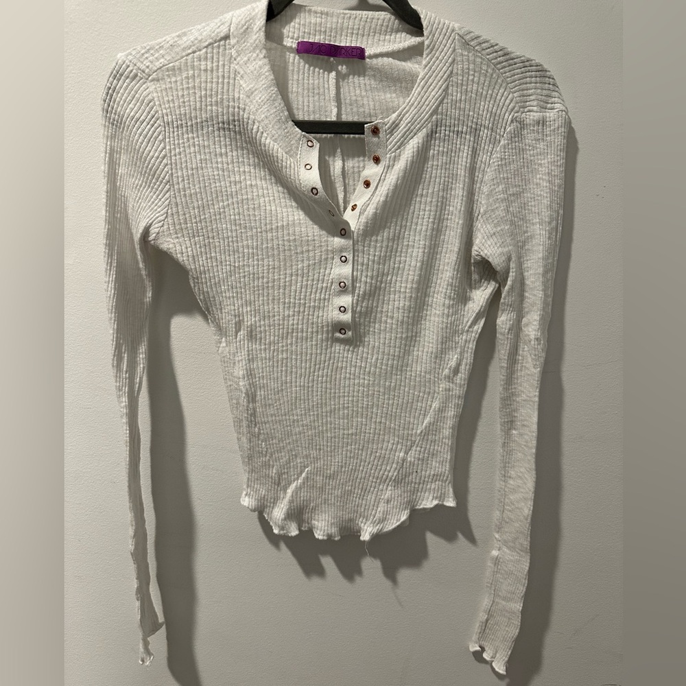 OLIVACEOS button down Henley top